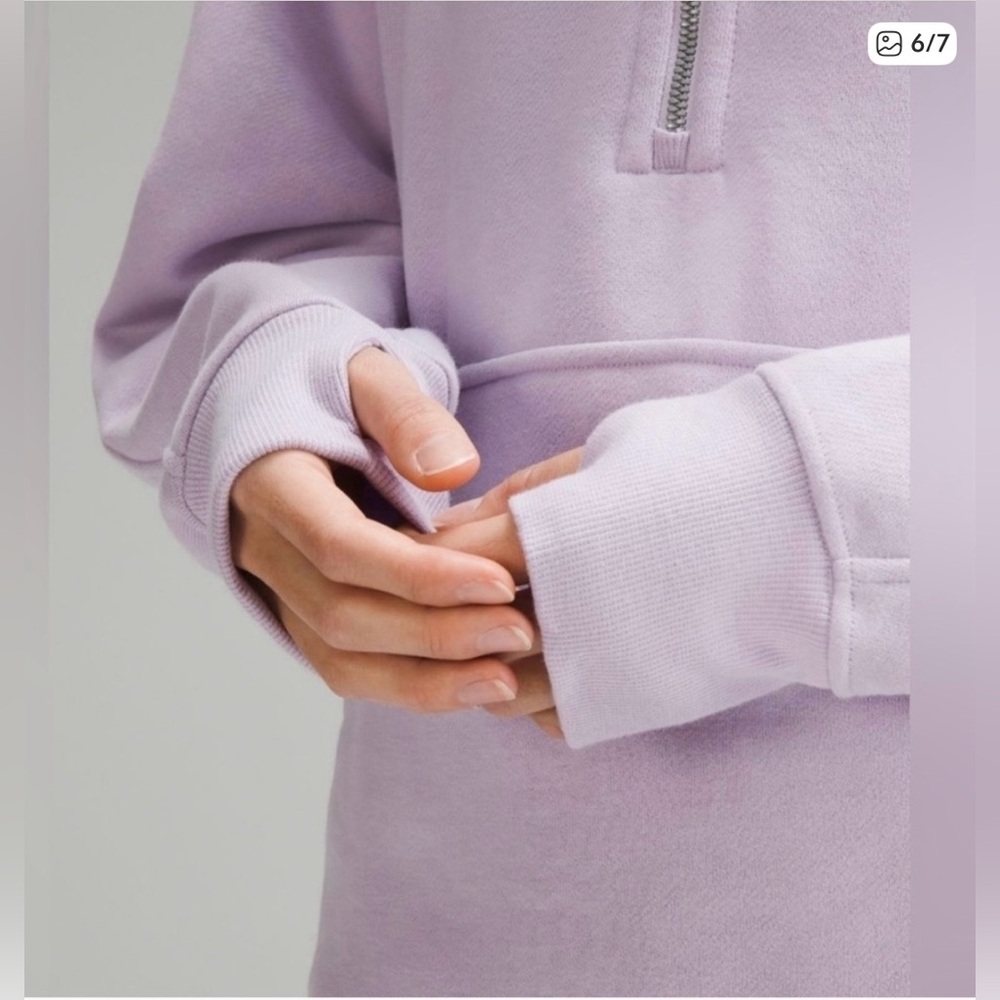 Lululemon Scuba Oversized Funnel-neck Half Zip Long Lilac Ether XS/S - Picture 6 of 14